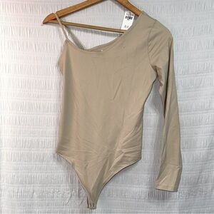 Abercrombie & Fitch Smooth Tan One Long Sleeve thing Bodysuit Small